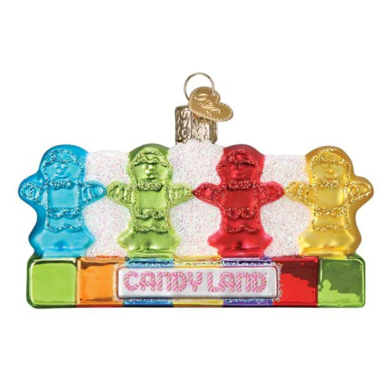 Old World Christmas 2.0 Inch Candy Land® Kids Christmas Tree Ornament , Ornament Children Game Rainbow Striped